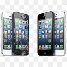 Broken Mobile Phone Screen, HD Png Download - apple phone png