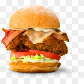 Double Fried Chicken - Fast Food, HD Png Download - chicken burger png