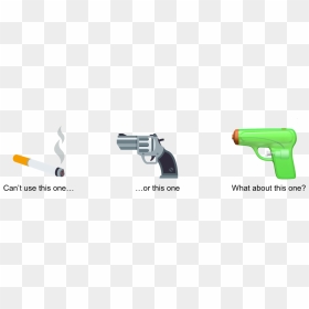 Emoji, Png Download - Firearm, Transparent Png - gun emoji png