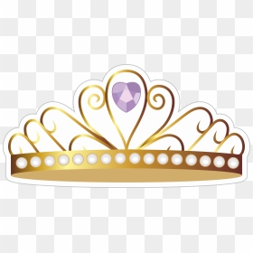 Princess Glitter Gold Crown, HD Png Download - coroa png