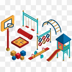 Basketball Clipart Playground - Baby Playground Isometric, HD Png Download - playground png