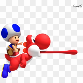 Render Yoshi Toad New Super Mario Bros Jeux Vid&233o - New Super Mario Bros Wii, HD Png Download - toad png