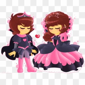 King And Queen Of Hearts Alice In Wonderland Download - Princess Chara And Frisk, HD Png Download - frisk png