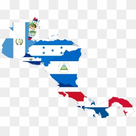 Flag Map Of Central America, HD Png Download - american flag vector png