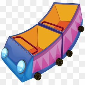 Brinquedo De Parque Clipart Boy, Scrapbook Images, - Roller Coaster Car Clipart, HD Png Download - roller coaster png