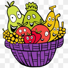Clip Art Thanksgiving Fruits - Cute Fruit Basket Clipart, HD Png Download - fruits clipart png