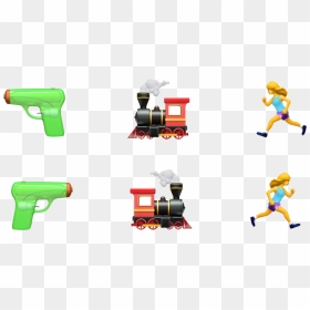 Running Emoji To Right, HD Png Download - gun emoji png