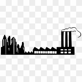 Factory Clipart Black And White, HD Png Download - factory png