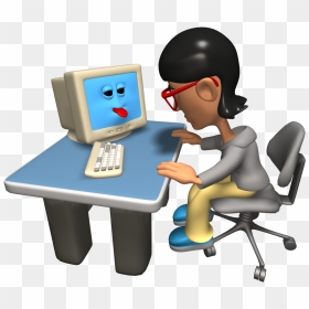 Download Work Png Image - Playing On The Computer, Transparent Png - work png