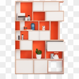 Furniture Clipart Bookshelf - House, HD Png Download - bookshelf png