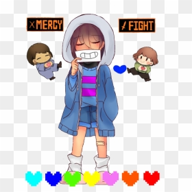 #art #frisk #chara #undertale - Sans Fight Undertale Chara, HD Png Download - frisk png