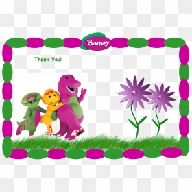 Barney Birthday Invitation Templates, HD Png Download - barney png