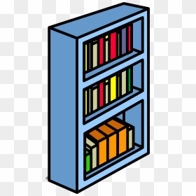 Furniture Clipart Bookshelf - Bookshelf Clipart, HD Png Download - bookshelf png