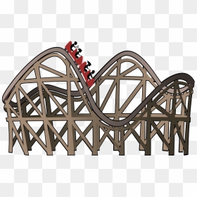 Roller Coaster Clipart - Things With Kinetic Energy, HD Png Download - roller coaster png