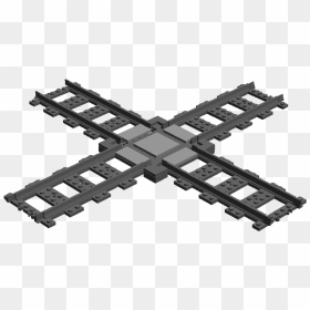 Railroad Tracks Png Clipart Background - Lego Train Track X Cross, Transparent Png - track png
