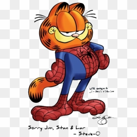 Garfield Transparent Image - Cat Spiderman Png, Png Download - garfield png