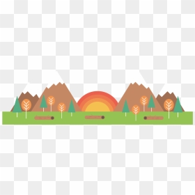 Field Sunrise Scene Png Download - Vector Graphics, Transparent Png - camping png