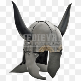 Viking Helmet With Leather Horns - Medieval Vikings Helmet, HD Png Download - viking helmet png