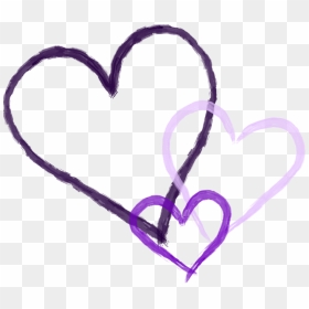 Kissing Clipart Purple Heart - Purple Heart Transparent Background, HD ...