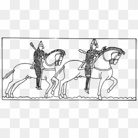 Norman Style Warriors Clip Arts - Easy To Draw Bayeux Tapestry, HD Png Download - warriors png