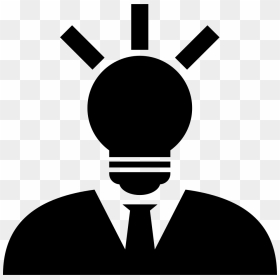 Creative Man With Lightbulb Head - We Are Icon Png, Transparent Png - lightbulb icon png