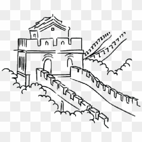 Great Wall Of China Png Free Download - Great Wall Of China Simple Drawing, Transparent Png - china png