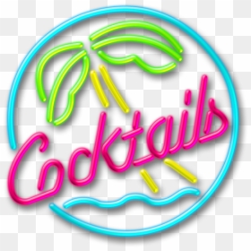 Cocktails Neon Sign Png , Png Download - Cocktail Neon Sign Png, Transparent Png - cocktails png