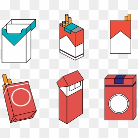 Transparent Png Cigarette - Cartoon Pack Of Cigarettes, Png Download - cigarettes png