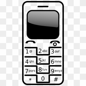 Mycelular Clip Arts - Clip Art Black And White Phone, HD Png Download - celular png