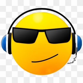 Sunglasses Emoji Png Transparent Image - Dj Emoticon Png, Png Download - cool emoji png