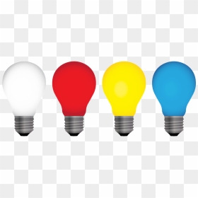 Colored Light Bulbs Clipart, HD Png Download - lightbulb icon png