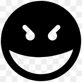 Evil Smile Square Emoticon Face - Evil Smile Icon, HD Png Download - evil smile png