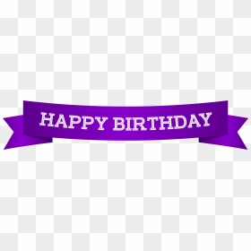 Aura Bar And Lounge Birthday Banner Clip Art - Happy Birthday Banner Purple, HD Png Download - happy birthday banner png