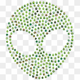 Alien Emojis - Vector Circle Background Png, Transparent Png - alien emoji png