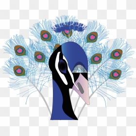 Peacock Head Clipart, HD Png Download - peacock feather png