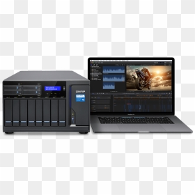 Qnap Thunderbolt 3 Nas Helps You Save Time Yet Accomplish - Qnap Systems, Inc., HD Png Download - thunderbolt png
