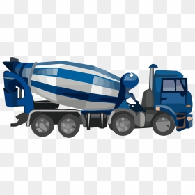 Cement Truck Basic Blue Clipart Png - Concret Truck Clipart Png, Transparent Png - concrete png