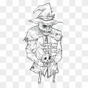 Dc Scarecrow Coloring Pages , Png Download - Creepy Scarecrow Coloring Page, Transparent Png - scarecrow png