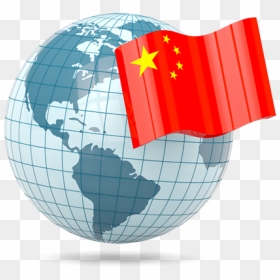 Globe With Flag - China World Flag Png, Transparent Png - china png