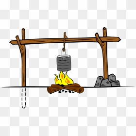 Angle,line,camping - Campfire Cooking Clipart, HD Png Download - camping png