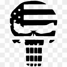 Transparent American Flag Png File - Punisher Skull Clipart Black And White, Png Download - punisher png