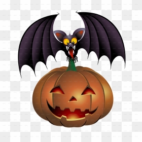 Pumpkin With Bats Cartoon , Png Download - Halloween Pumpkin Gif Png, Transparent Png - jackolantern png