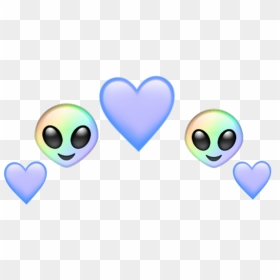 Pastel Color Heart Emoji, HD Png Download - alien emoji png