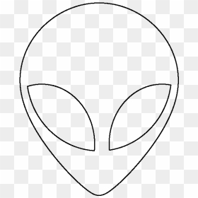 Printable Alien Head Template - Circle, HD Png Download - alien head png