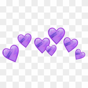 #purple #heart #hearts #purpleheart ##emoji #crown - Purple Heart Emoji Crop, HD Png Download - purple heart png