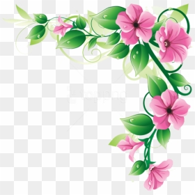 Free Png Flowers Borders Png - Flower Corner Border Transparent, Png Download - pink border png