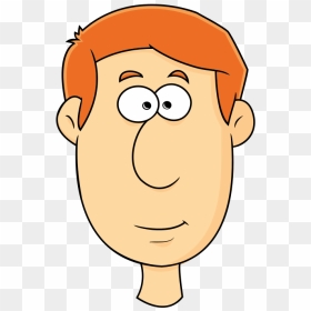 Vector Graphics Of Small Mouth Man"s Face - Face Of Person Cartoon, HD Png Download - cartoon face png