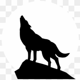 Transparent Wolf Outline Png - Wolf Howling Silhouette Transparent, Png Download - wolf silhouette png