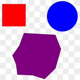 Red Square Blue Circle Purple Polygon - Red Square, HD Png Download - red square png