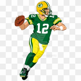 Aaron Rodgers Png - Playing American Football Drawing, Transparent Png - soccer player png